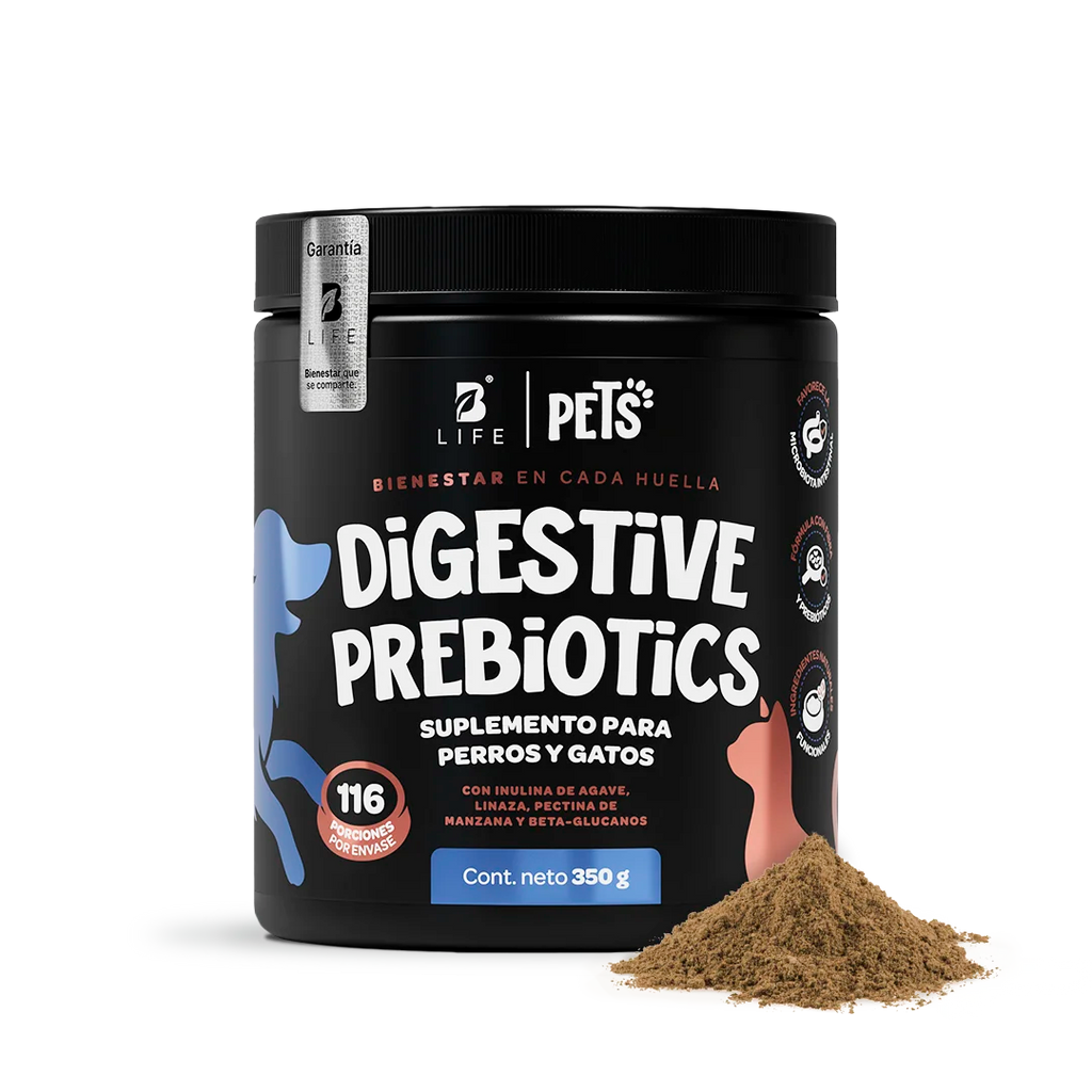 Prebióticos para Perros y Gatos | con Inulina de Agave y Linaza | 350g  - 350 g - B Life®