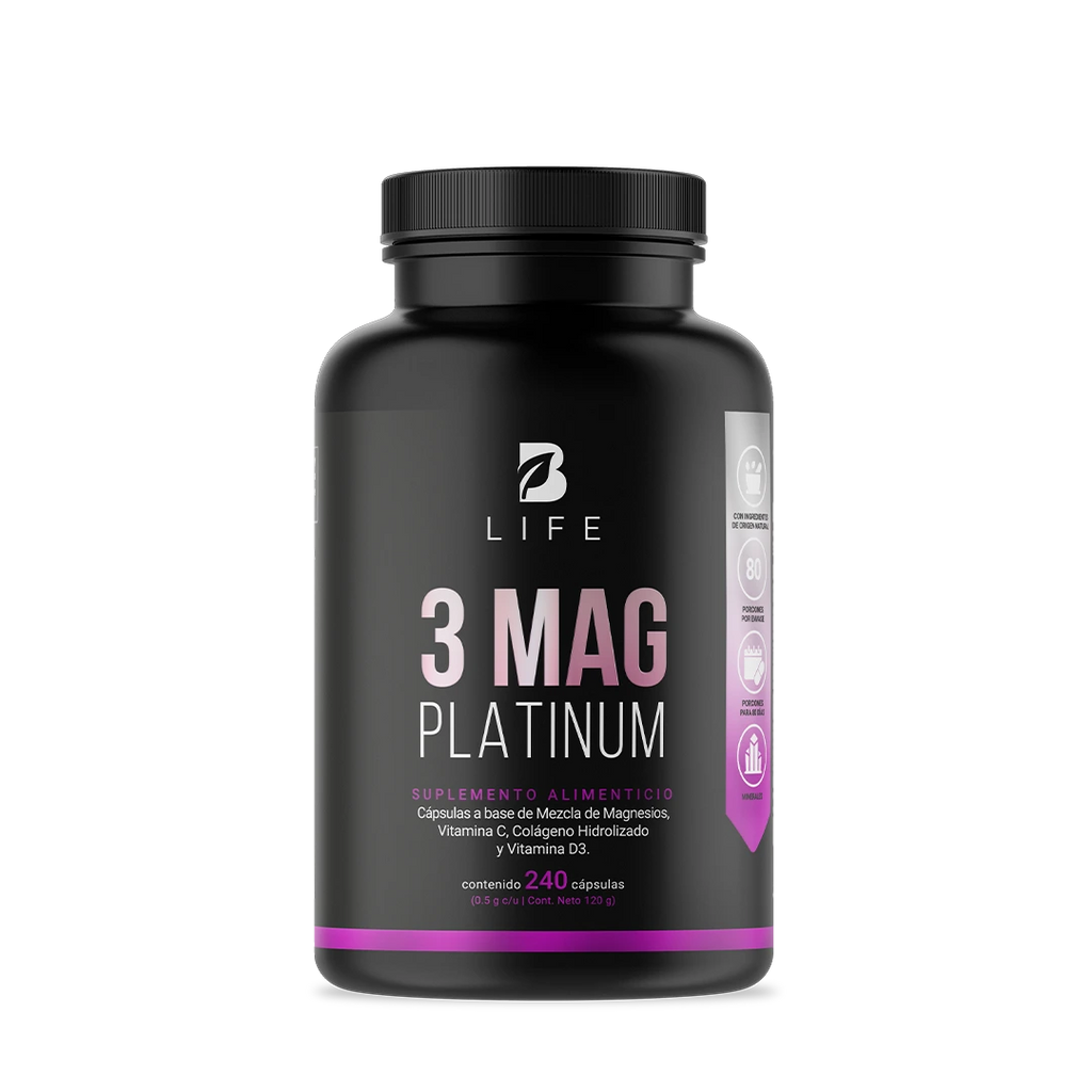 Mezcla de Magensios Premium | Citrato, Glicinato y Treonato | Alta Absorción | 240 cápsulas