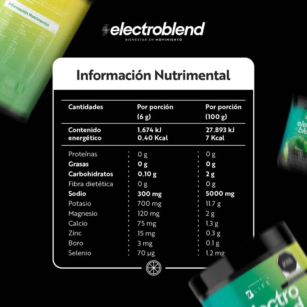 Electroblend Lemonade | Bebida Hidratante Sin Azúcar sabor Limonada 60 servicios