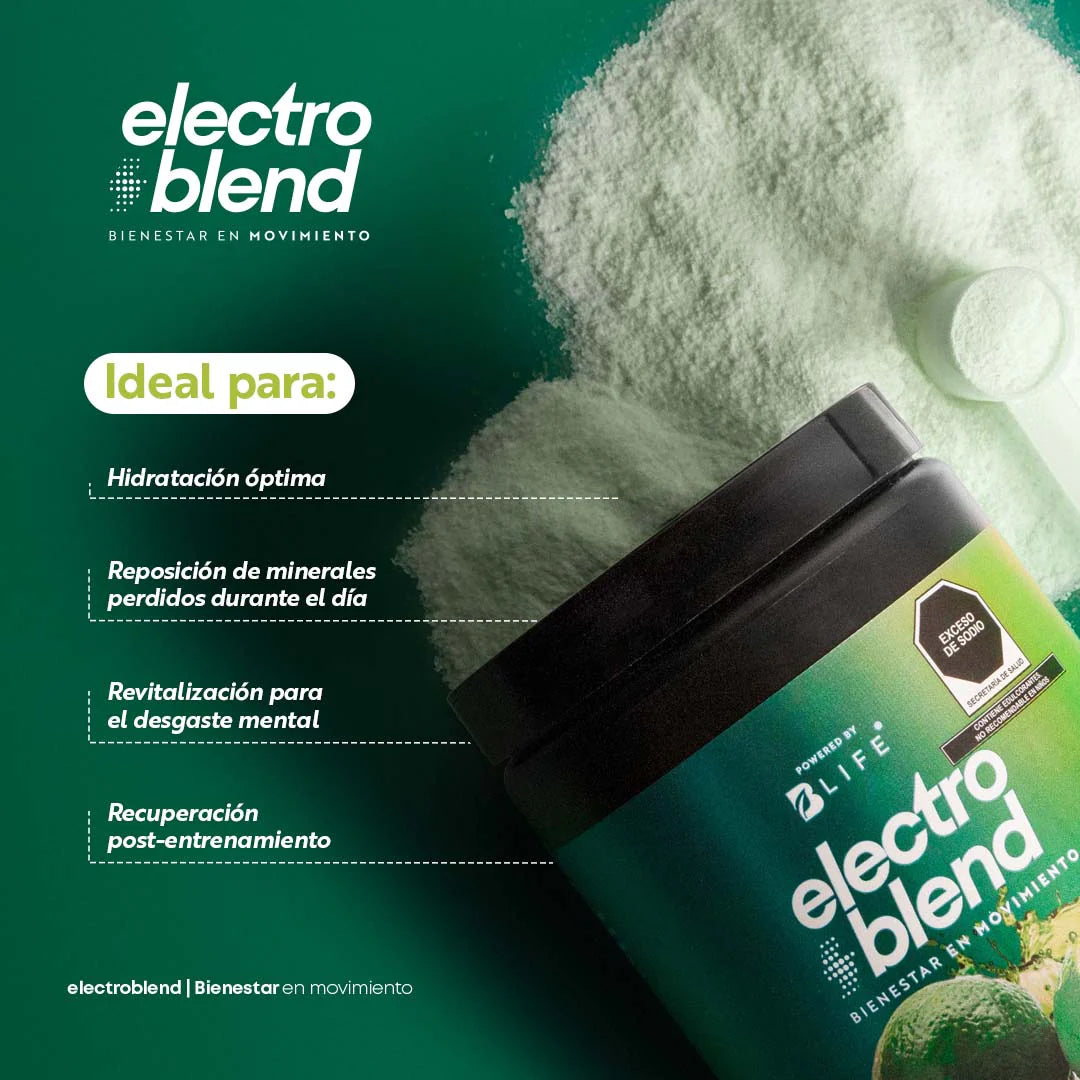 Electroblend Lemonade | Bebida Hidratante Sin Azúcar sabor Limonada 60 servicios