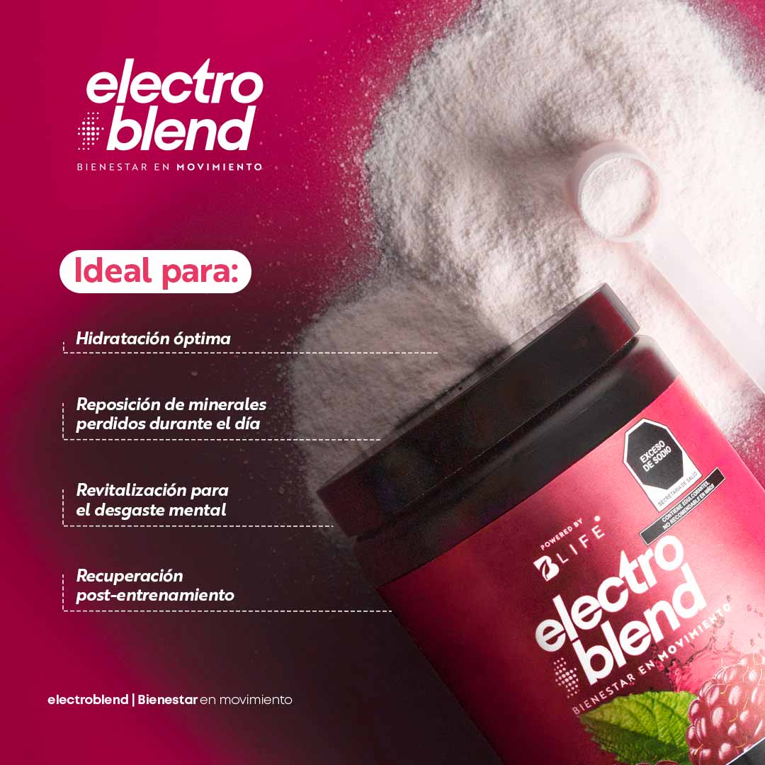 Electroblend Raspberry | Bebida Hidratante Sin Azúcar sabor Frambuesa 60 servicios