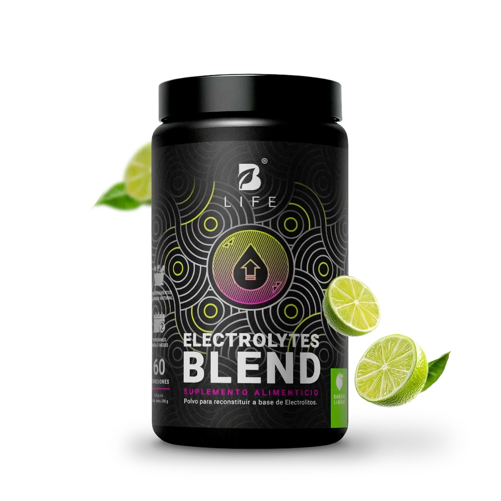 Electrolitos Sin Azúcar | con Citrato de Potasio, Magnesio,  Calcio, Sodio, Zinc | Sabor Lemon | 60 servicios  - 60 porciones - B Life®