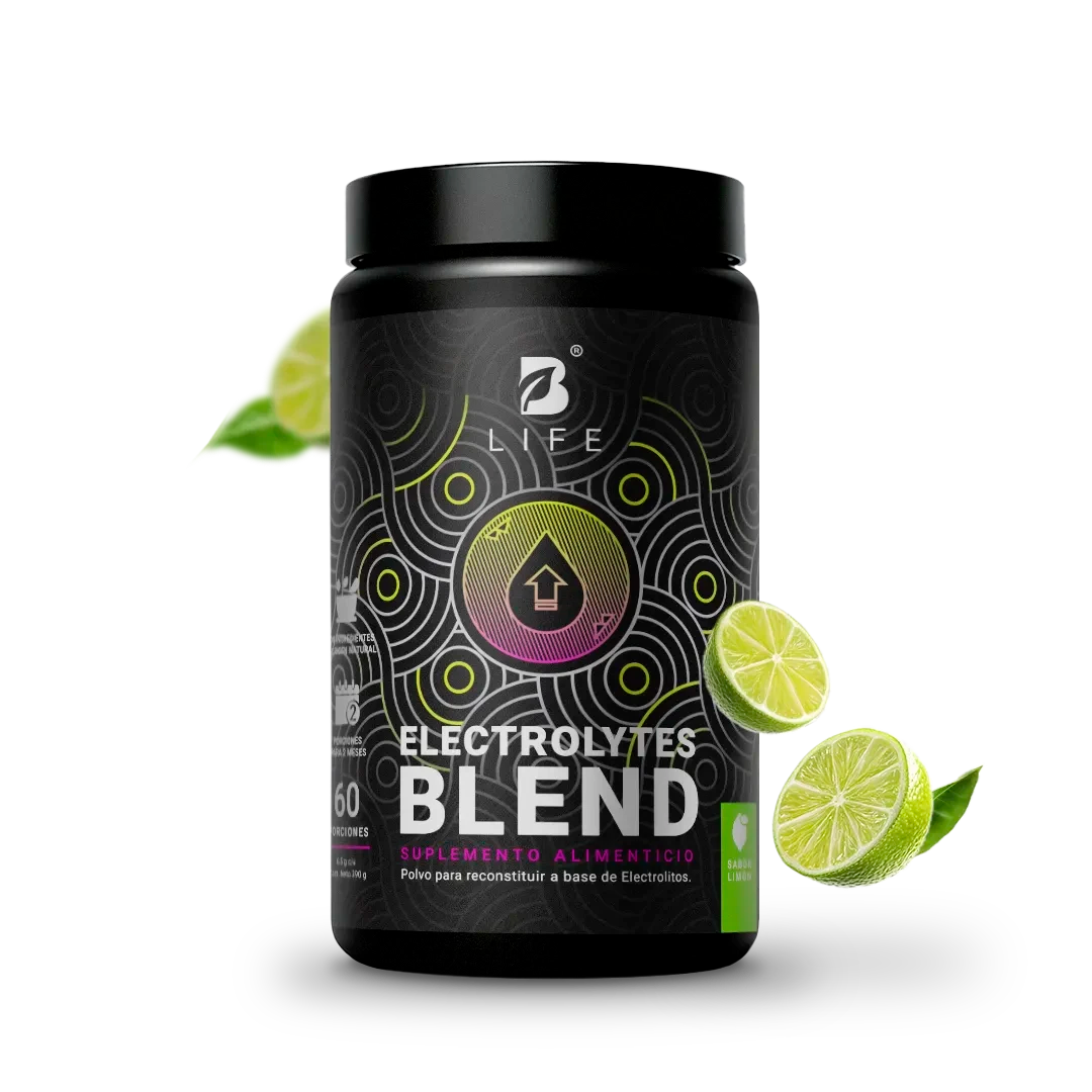 Electrolitos Sin Azúcar | con Citrato de Potasio, Magnesio,  Calcio, Sodio, Zinc | Sabor Lemon | 60 servicios  - 60 porciones - B Life®