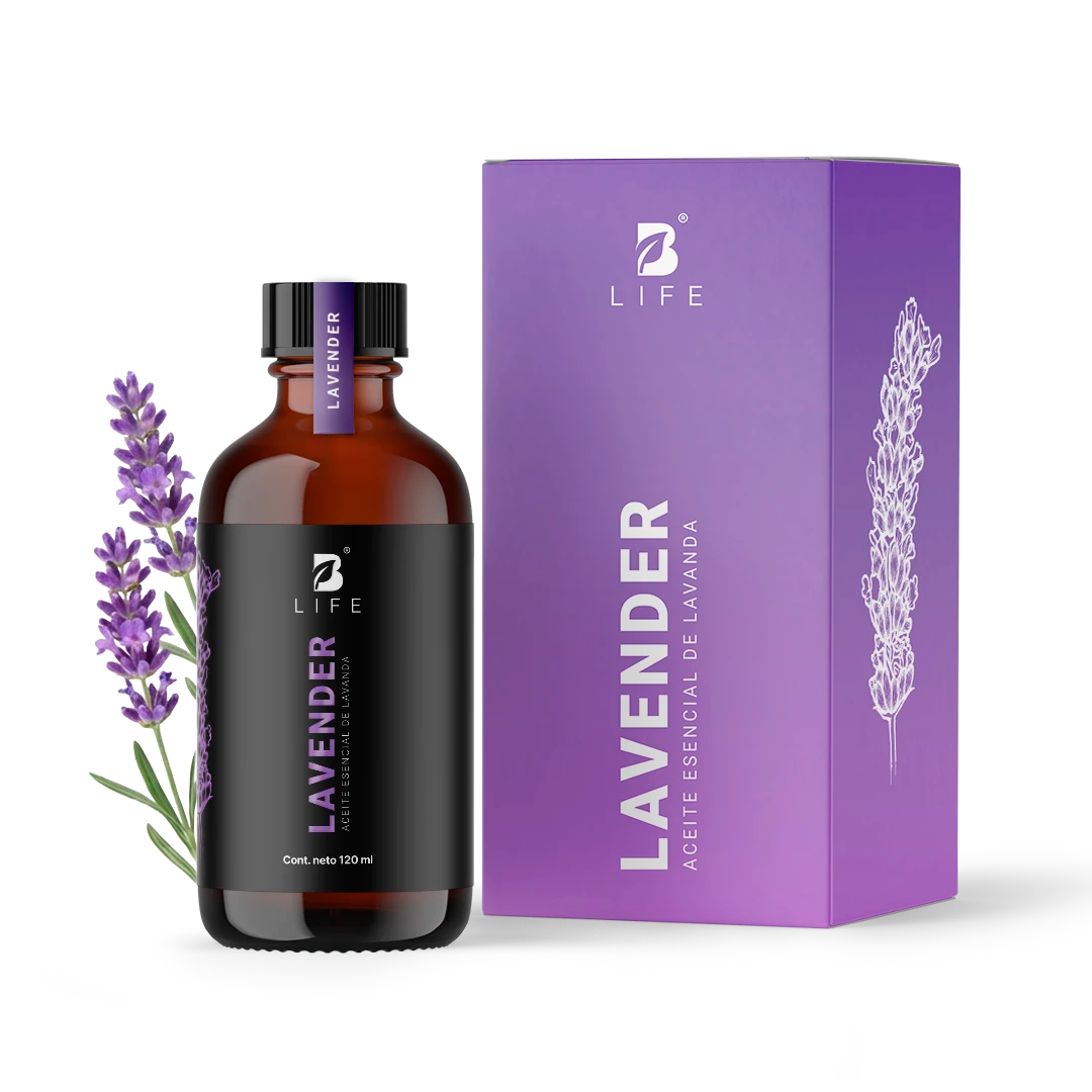 Essential Oil Lavender | Aceite Esencial Lavanda 50 y 120 ml | Grado alimenticio - 120 ml - B Life®