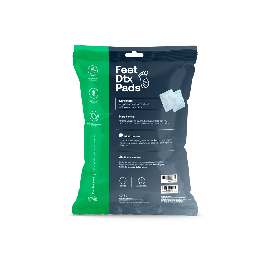 Feet Dtx Pads | Parches Desintoxicantes para Pies 40 pares - 40 Pads - B Life®