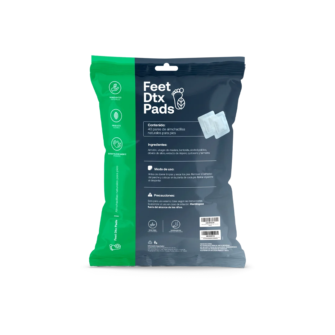 Feet Dtx Pads | Parches Desintoxicantes para Pies 40 pares - 40 Pads - B Life®