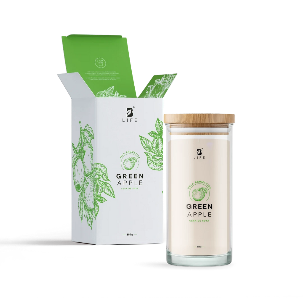 Green Apple Aromatic Candle | Vela Aromática Frutas Verdes 600 g - 600 g - B Life®