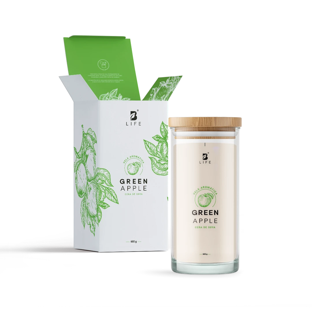 Green Apple Aromatic Candle | Vela Aromática Frutas Verdes 600 g - 600 g - B Life®
