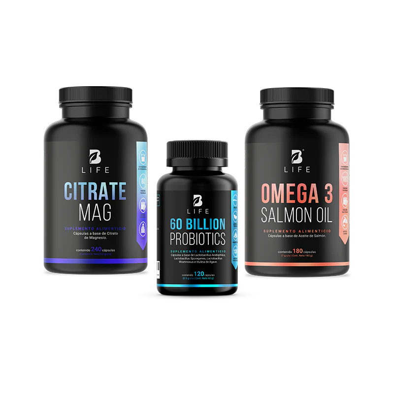 Kit Básico B Life. Omega 3, Citrate Mag y Probióticos