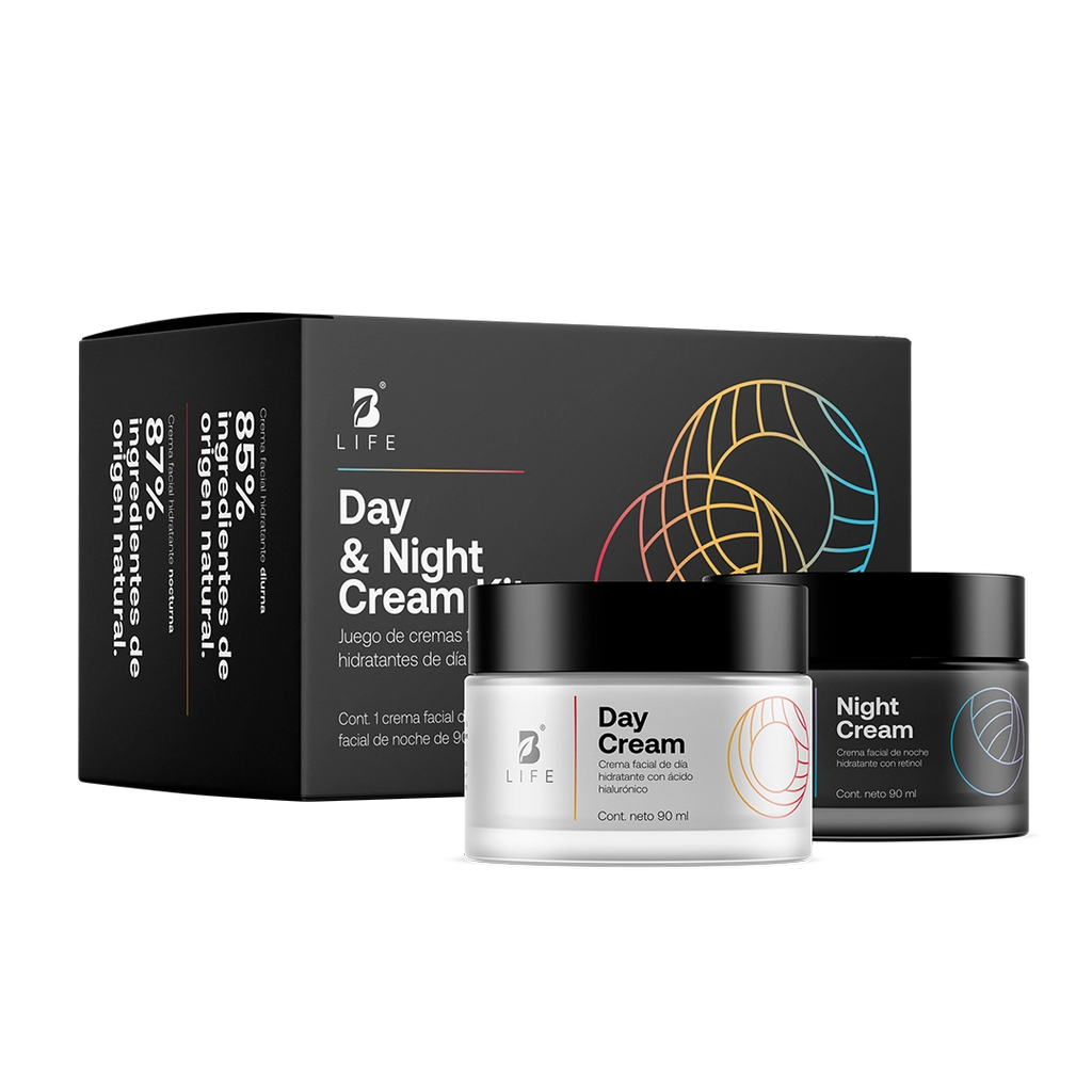 Kit Day & Night Cream  | Kit de Cremas Faciales de Día y Noche - 90 ml c/u - B Life®
