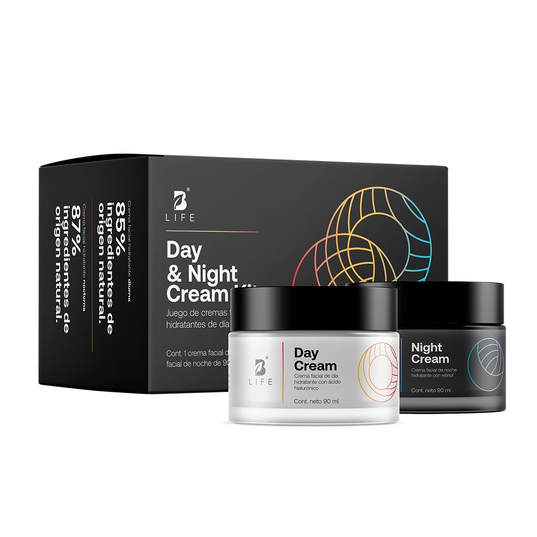 Kit Day & Night Cream  | Kit de Cremas Faciales de Día y Noche - 90 ml c/u - B Life®