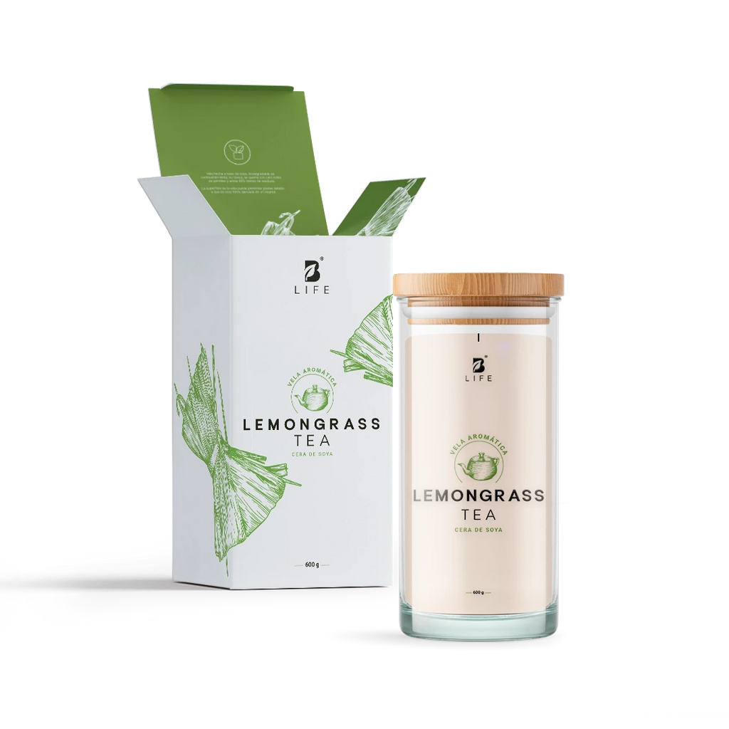 Lemongrass Tea Aromatic Candle | Vela Aromática Té de Limón 600 g - 600 g - B Life®