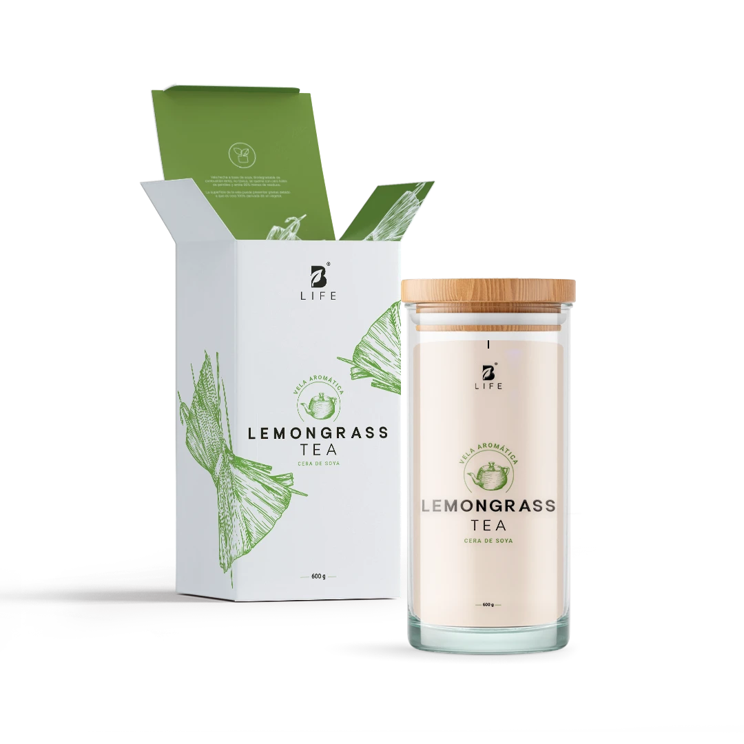 Lemongrass Tea Aromatic Candle | Vela Aromática Té de Limón 600 g - 600 g - B Life®