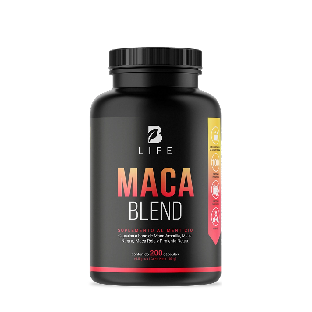 Complejo de Maca Amarilla, Negra y Roja con Pimienta Negra | 1000 mg por Porción 