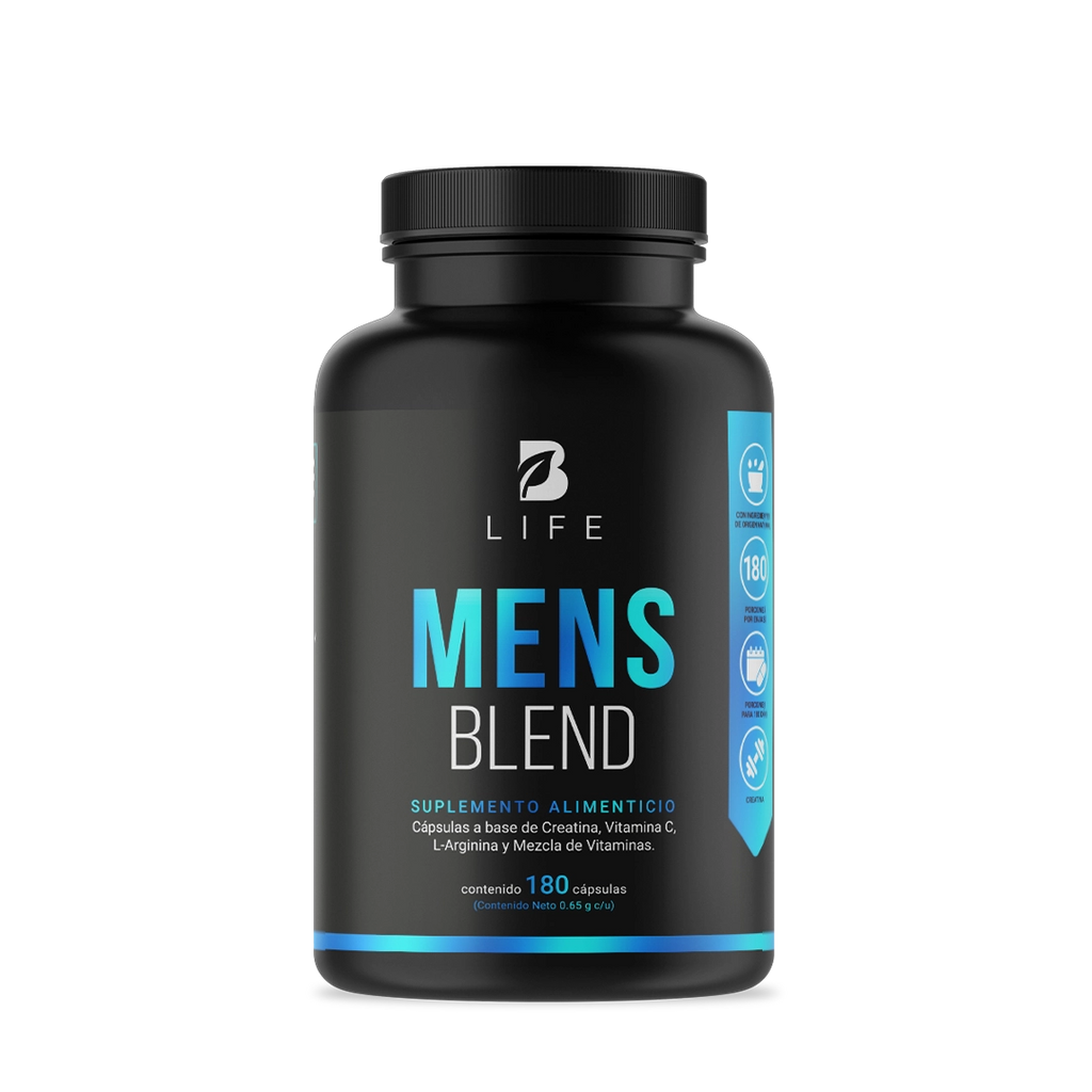 Multivitamínico para Hombre | con Creatina Monohidratada, BCAA 2:1:1 (L-Leucina, L-Isoleucina, L-Valina) y L-Arginina - 180 Caps | 650 mg - B Life®