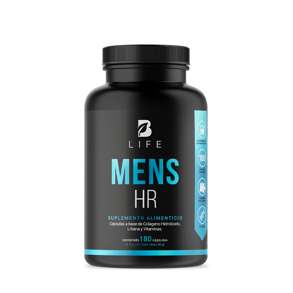 Vitaminas para el Cabello de Hombre | Colágeno Hidrolizado, L Lysina, Zinc, B5, B6, Biotina y D3 