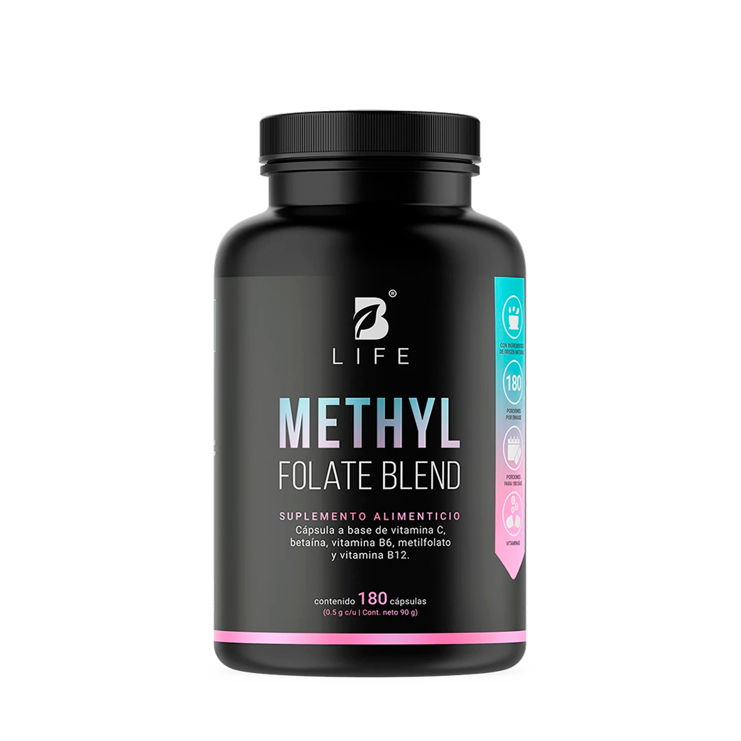 Mezcla con Metilfolato, Vitamina C, B6 y B12 | 500 mg por Cápsula | 180 Cápsulas  - 180 Caps | 500 mg - B Life®
