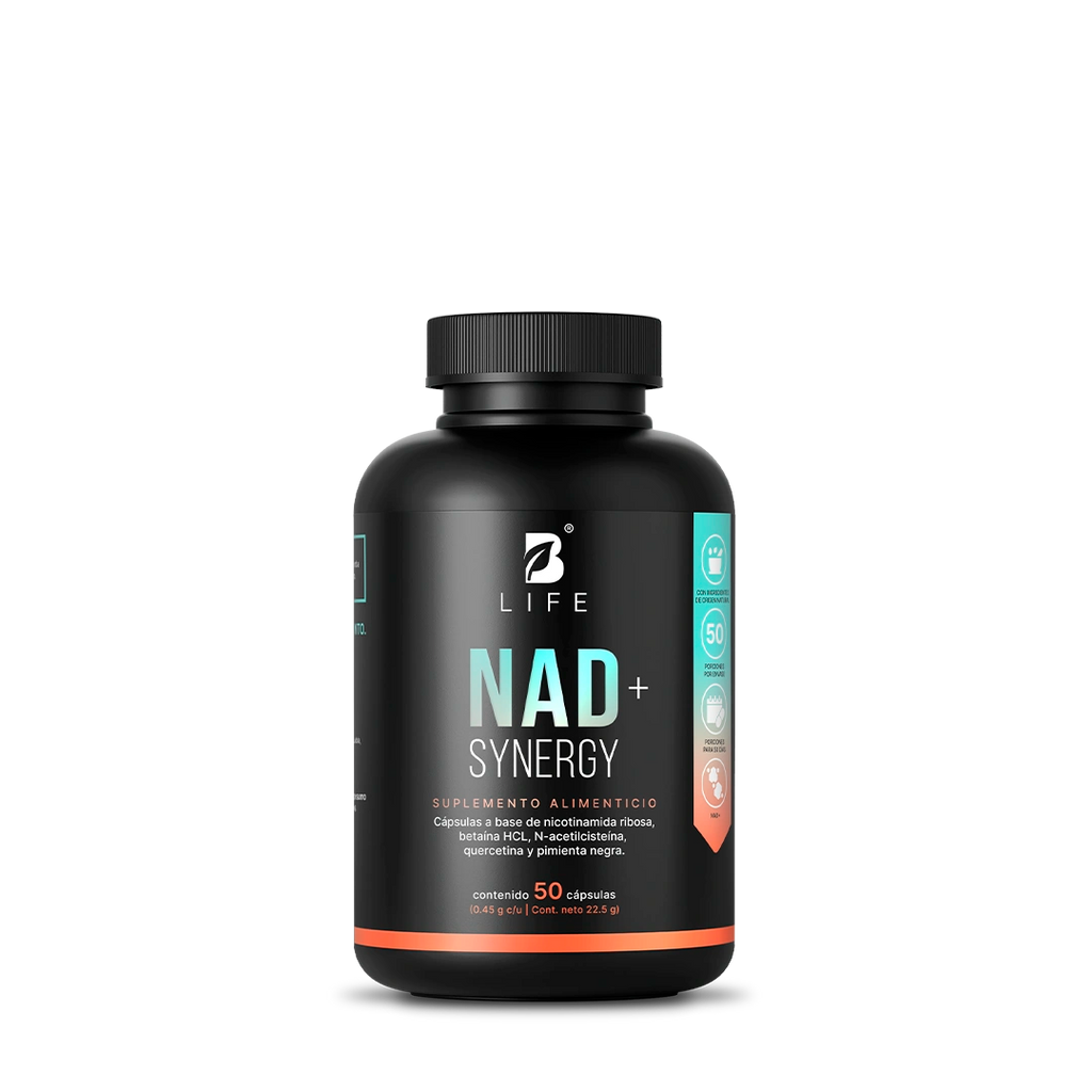 NAD Fórmula Avanzada | Con Betaína Pimienta Negra | 50 Cápsulas - 50 Caps - B Life®