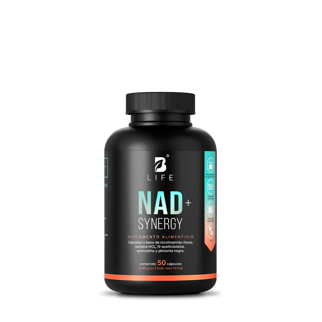 NAD Fórmula Avanzada | Con Betaína Pimienta Negra | 50 Cápsulas - 50 Caps - B Life®