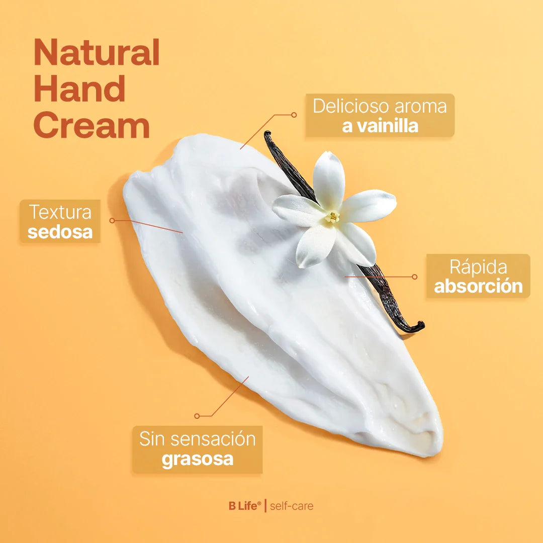Natural Hand Cream Vainilla | Crema Natural para Manos Vainilla 80 ml c/u