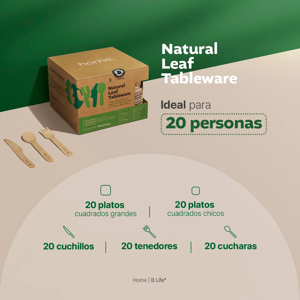 Desechables Hoja de Palma Biodegradable
