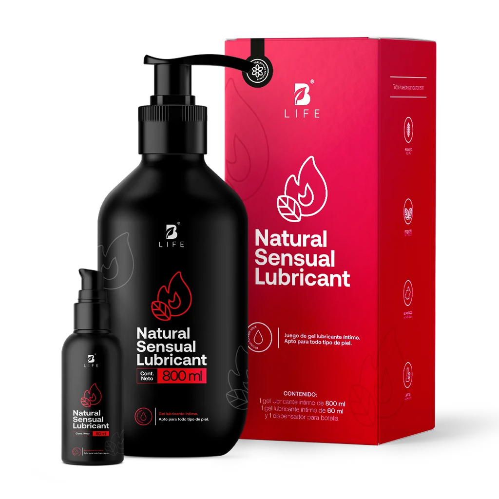 Natural Sensual Lubricant | Lubricante Íntimo Natural a Base de Agua  - 800 ml - B Life®