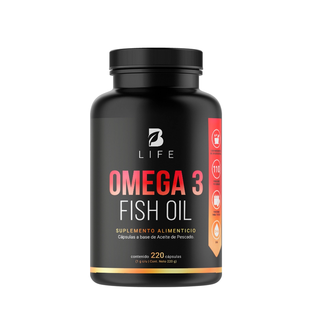 Omega 3 Aceite de Pescado con EPA y DHA |  220 cápsulas | 1000 mg por porción 