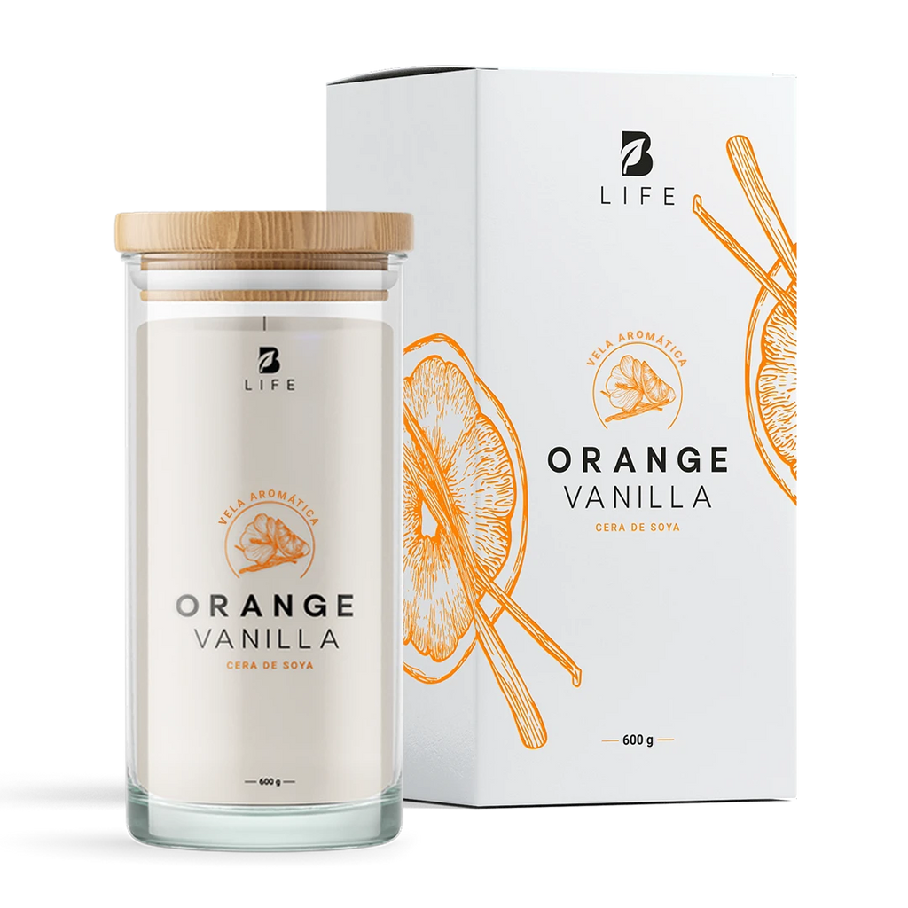 Orange Vanilla Aromatic Candle | Vela Aromática Vainilla Naranja 600 g - 600 g - B Life®