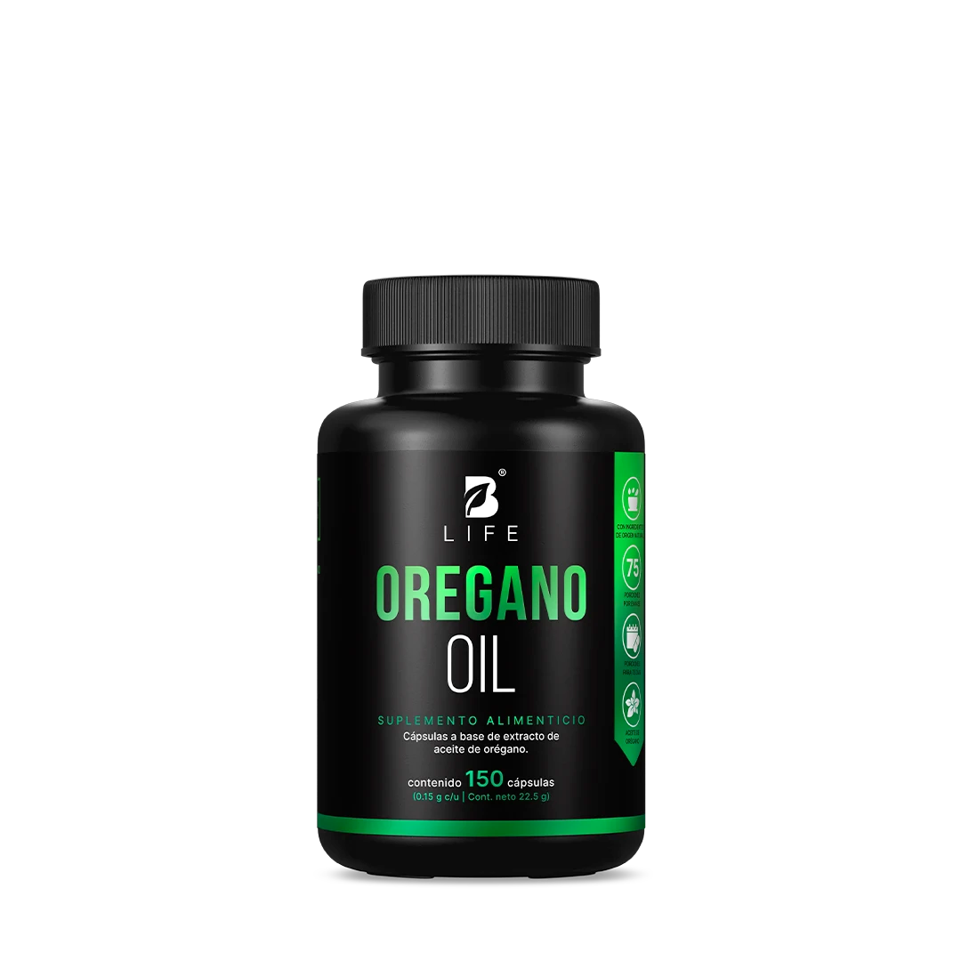 Aceite de Orégano con Carvacrol y Vitamina C | 300 mg por porción - 150 Caps | 150 mg - B Life®
