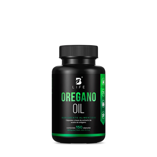 Aceite de Orégano con Carvacrol y Vitamina C | 300 mg por porción - 150 Caps | 150 mg - B Life®