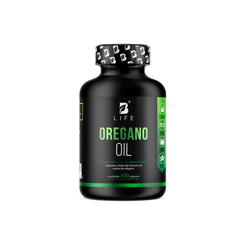 Aceite de Orégano con Carvacrol y Vitamina C | 300 mg por porción - 300 Caps | 150 mg - B Life®
