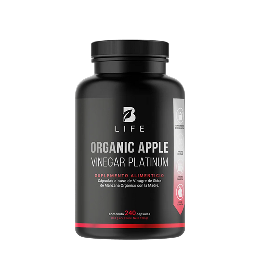 Vinagre de Manzana Orgánico con Cultivo “La Madre” | Fórmula Platinum | 240 cápsulas 