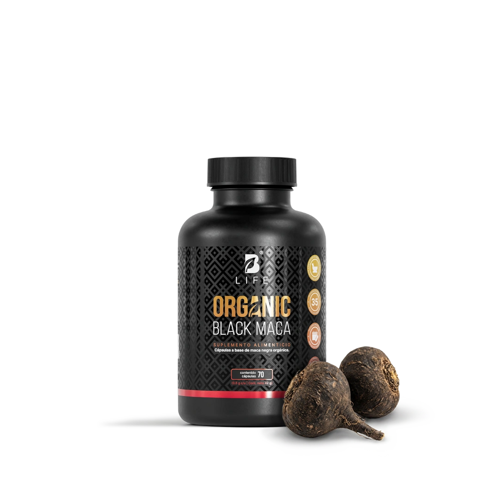 Maca Negra Orgánica | 1000 mg por porción | Fórmula Peruana  - 70 caps - B Life®