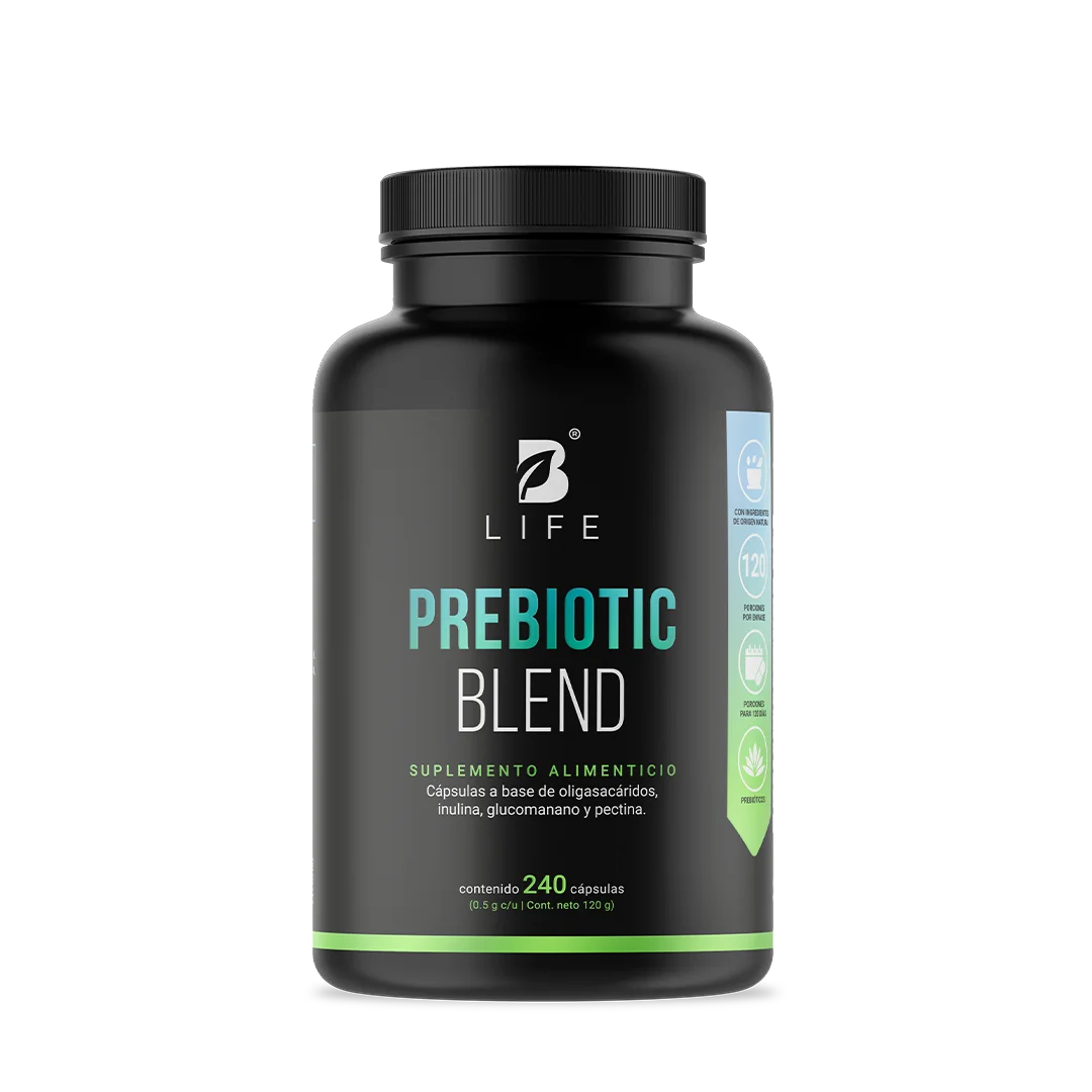 Prebióticos con Inulina, Glucomanano y Pectina | 1000 mg por Porción | 240 Cápsulas - 240 Caps | 500 mg - B Life®