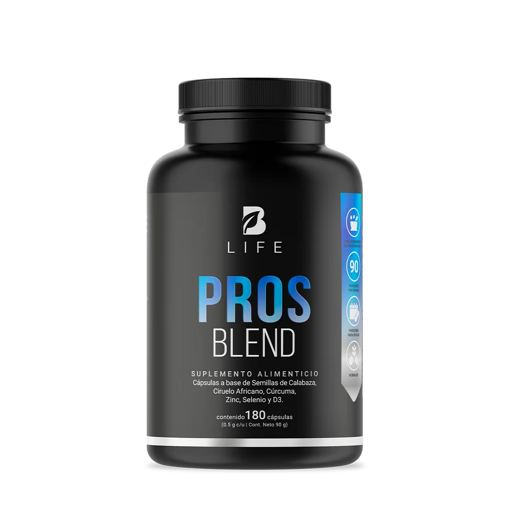 Fórmula para Hombre con Ciruelo Africano, Selenio, Semilla de Calabaza, Cúrcuma, Zinc y Vitamina D3 | 1000 mg por Porción