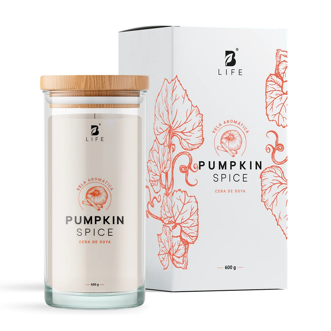 Pumpkin Spice Aromatic Candle | Vela Aromática Calabaza y Especias 600 g - 600 g - B Life®