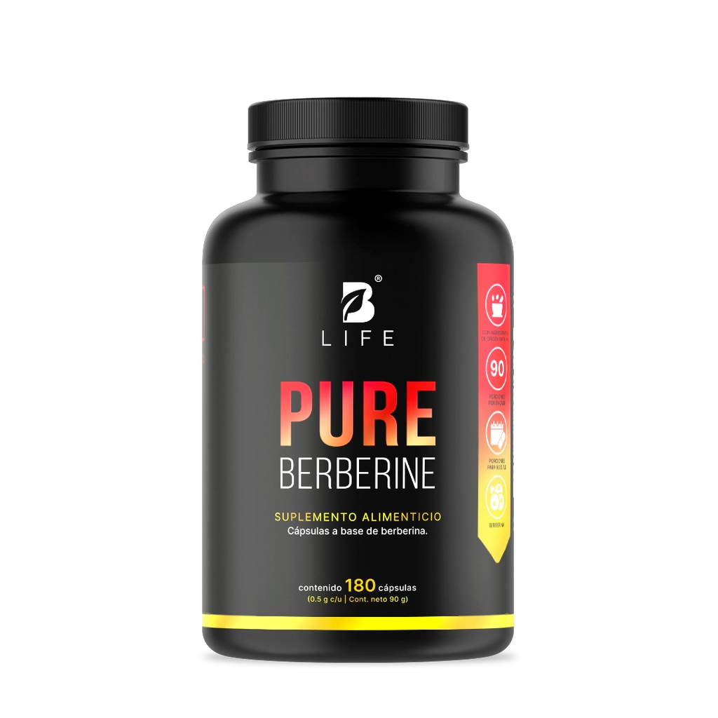 Berberina HCL Pura 500 mg por cápsula | 1000 mg por porción 