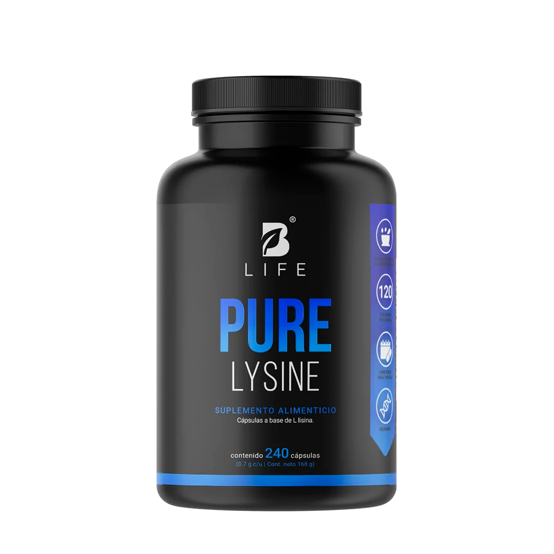 Lisina Pura | 240 cápsulas | 1400 mg por porción  - 240 Caps | 700 mg - B Life®