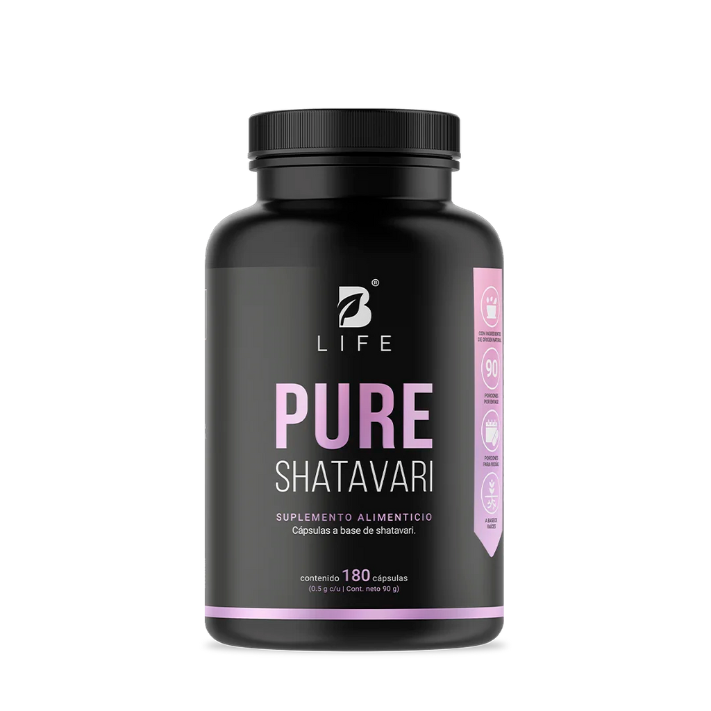 Shatavari Puro | 1000 mg por porción |  180 cápsulas - 180 Caps | 500 mg - B Life®