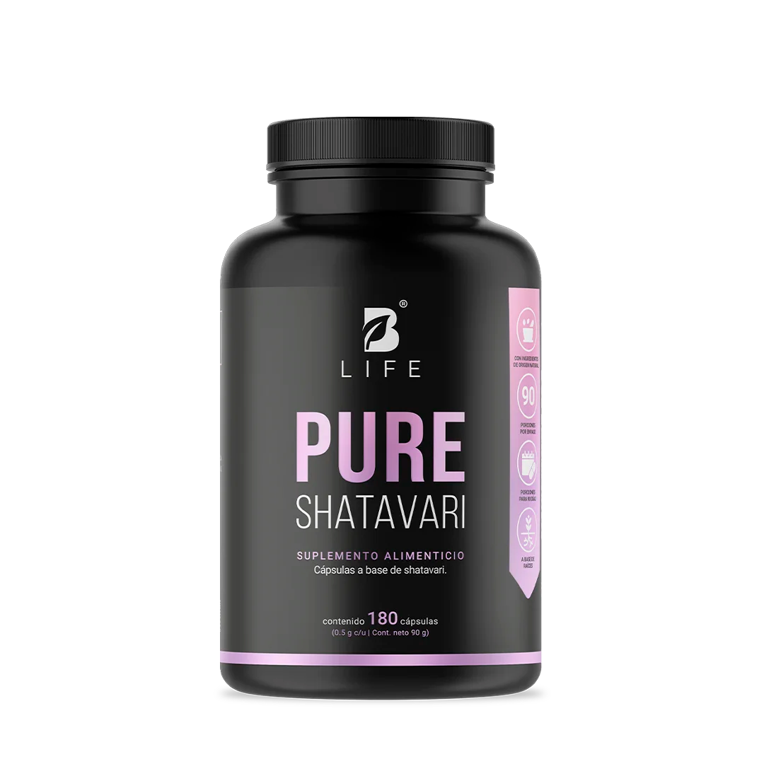 Shatavari Puro | 1000 mg por porción |  180 cápsulas - 180 Caps | 500 mg - B Life®