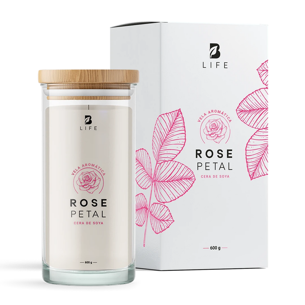 Rose Petal Aromatic Candle | Vela Aromática Pétalos de Rosa 600 g - 600 g - B Life®