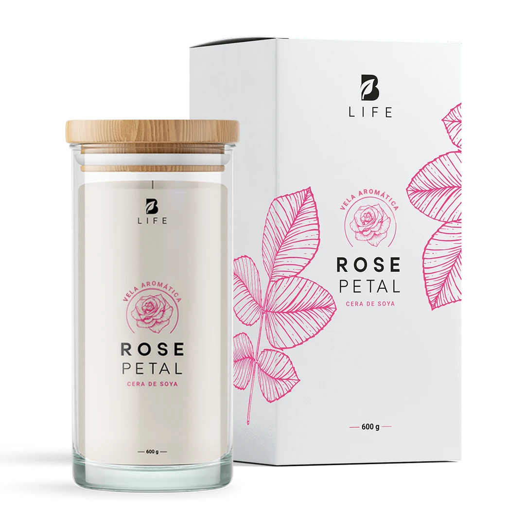 Rose Petal Aromatic Candle | Vela Aromática Pétalos de Rosa 600 g - 600 g - B Life®