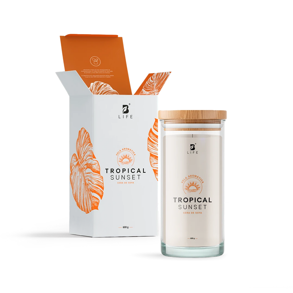 Tropical Sunset Aromatic Candle | Vela Aromática Frutas Tropicales 600 g - 600 g - B Life®