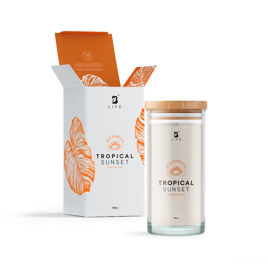 Tropical Sunset Aromatic Candle | Vela Aromática Frutas Tropicales 600 g - 600 g - B Life®