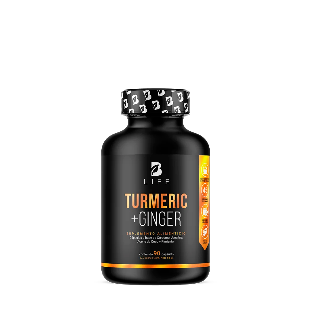 Cúrcuma con Jengibre | adicionado con Aceite de Coco y Pimienta Negra | 1400 mg por Porción