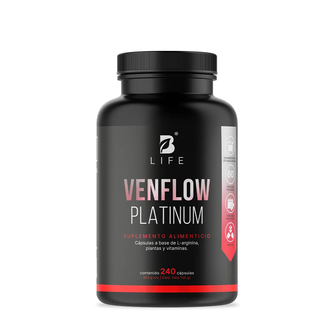 Mezcla Platinum con L-Arginina, Resveratrol, Ajo negro, Jengibre y Vitaminas |  240 cápsulas  - 240 Caps | 500 mg - B Life®