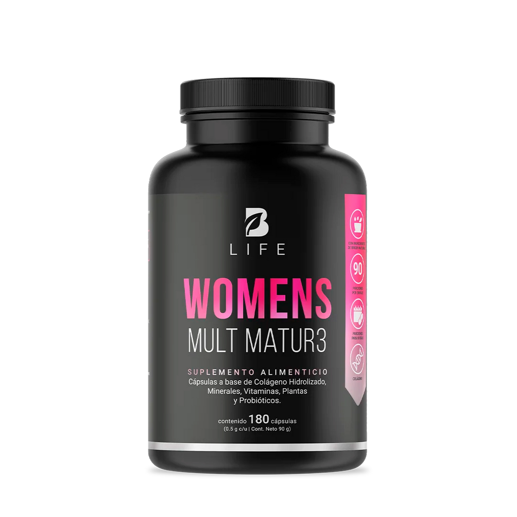 Multivitamínico para Mujer de Más de 40 Años | Con Colágeno, Maca, Inositol y Probióticos |  1000 mg por porción