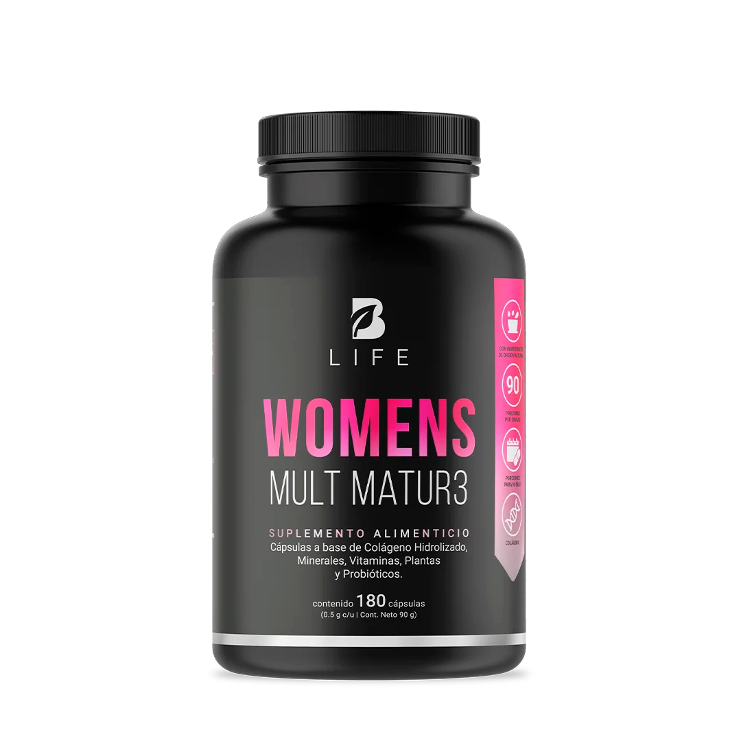 Multivitamínico para Mujer de Más de 40 Años | Con Colágeno, Maca, Inositol y Probióticos |  1000 mg por porción